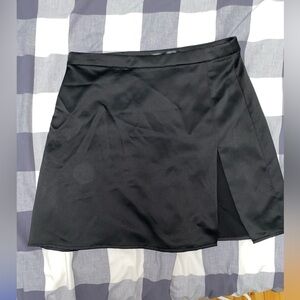 Dynamite Black Mini Skirt with Side Slit